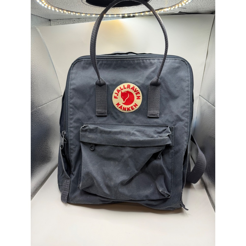 Fjallraven Kanken Classic Backpack Navy Blue Unisex School Travel Daypack Bag